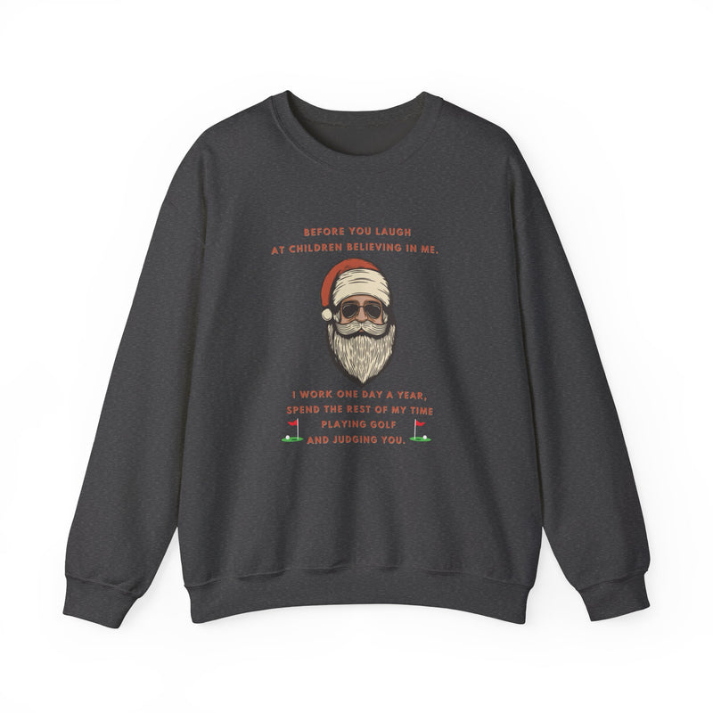 GOLF SANTA- Unisex Heavy Blend Crewneck Sweatshirt (VARIETY OF COLORS)