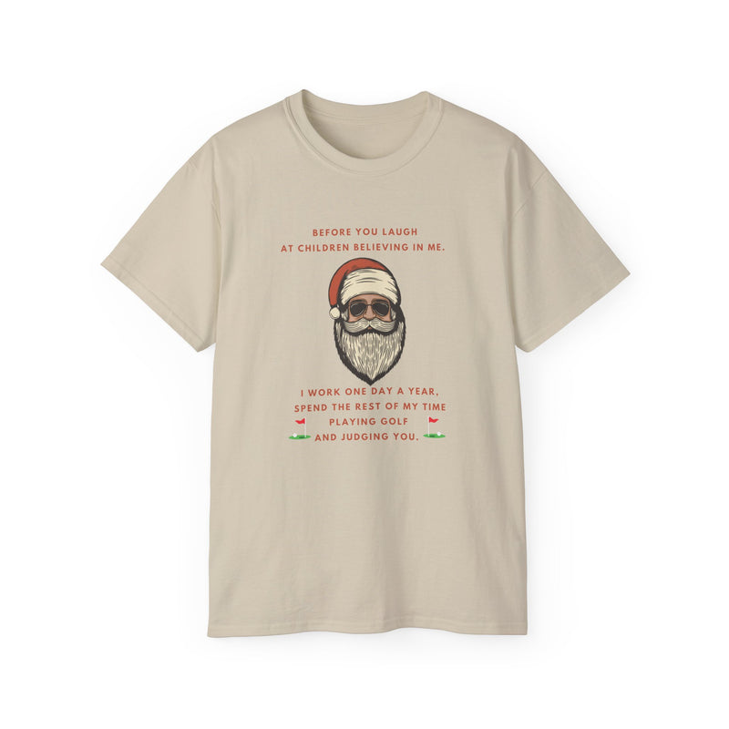 GOLFING SANTA- T Shirt (VARIETY OF COLORS)