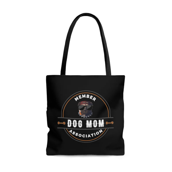 DOG MOM- AOP Tote Bag (BLACK)