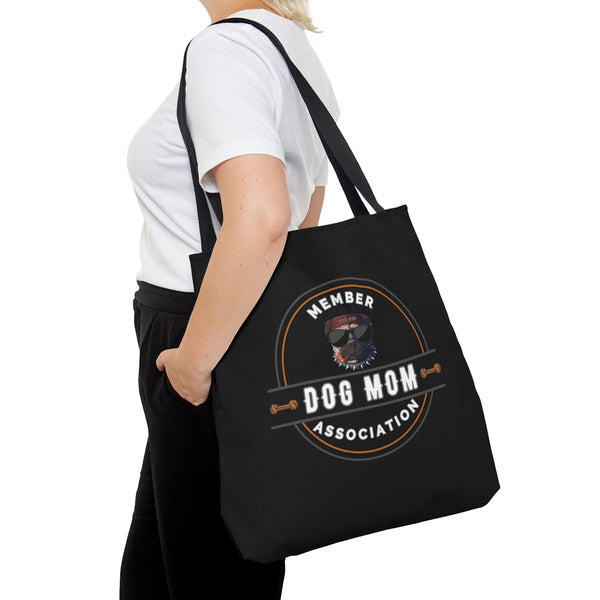 DOG MOM- AOP Tote Bag (BLACK)