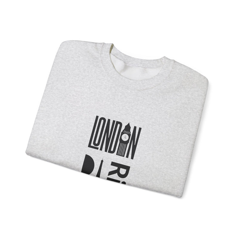 LONDON NEW YORK PARIS- Unisex Heavy Blend Crewneck Sweatshirt (VARIETY OF COLORS)