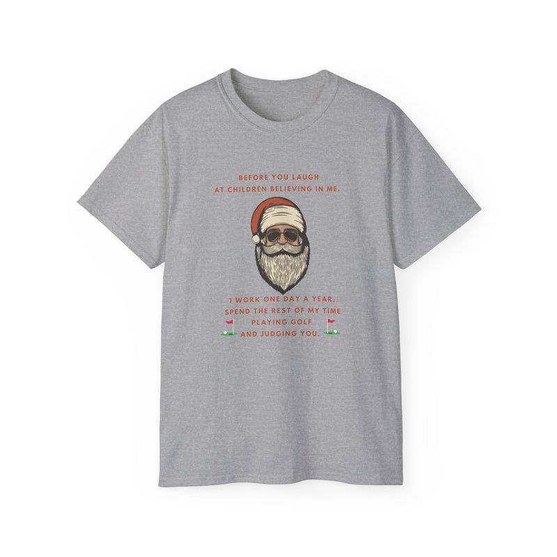 GOLFING SANTA- T Shirt (VARIETY OF COLORS)