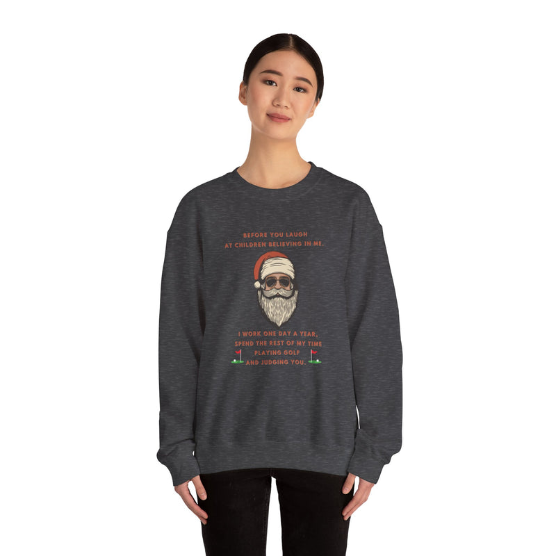 GOLF SANTA- Unisex Heavy Blend Crewneck Sweatshirt (VARIETY OF COLORS)