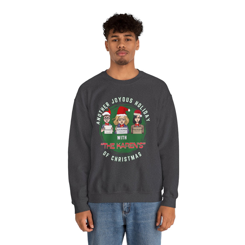 KAREN’S OF CHRISTMAS- Unisex Heavy Blend Crewneck Sweatshirt (VARIETY OF COLORS)