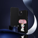 MY CAT AND I TALK CRAP -Tough Phone Cases - Fits Most Phone Sizes!! (BLACK)