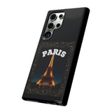 PARIS AT NIGHT- Tough Phone Cases - Fits Most Phone Sizes!! (BLACK)