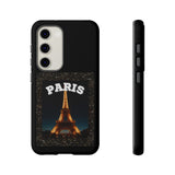 PARIS AT NIGHT- Tough Phone Cases - Fits Most Phone Sizes!! (BLACK)