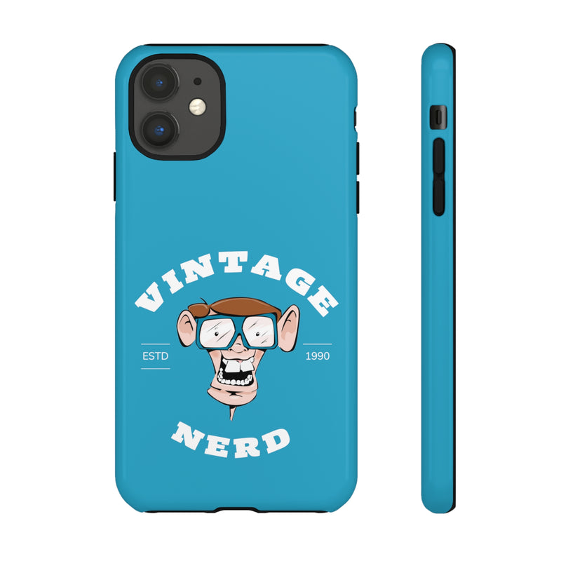 VINTAGE NERD-Tough Phone Cases - Fits Most Phone Sizes!! (TURQUOISE)