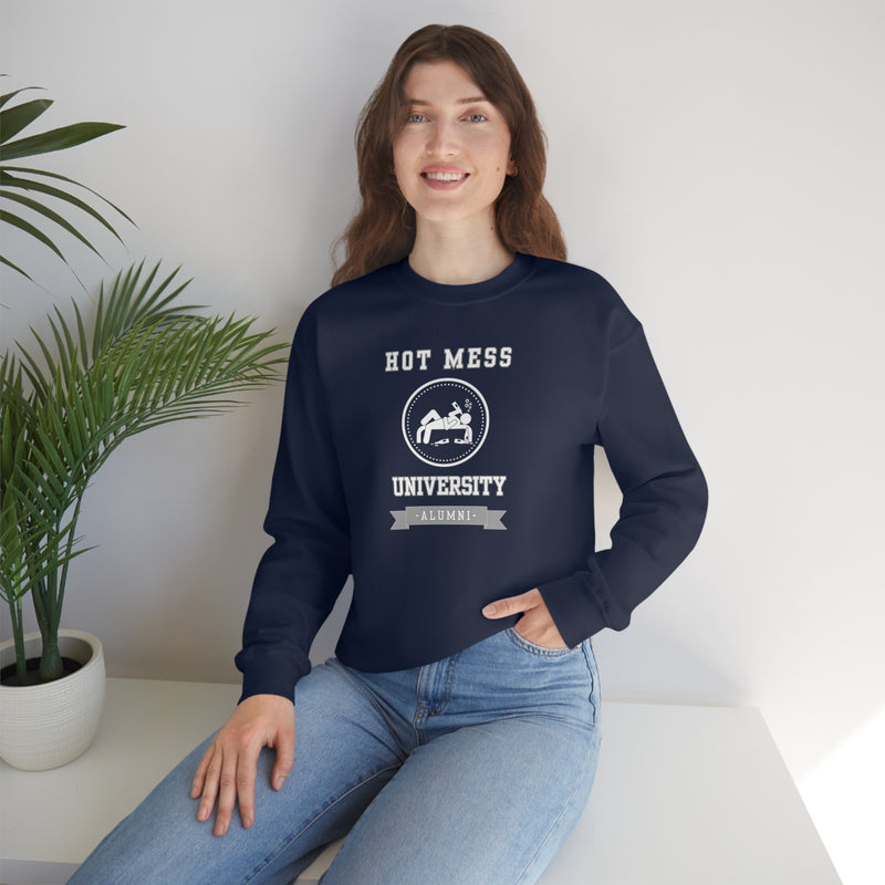 HOT MESS UNIVERSITY- Unisex Heavy Blend Crewneck Sweatshirt (VARIETY OF COLORS)