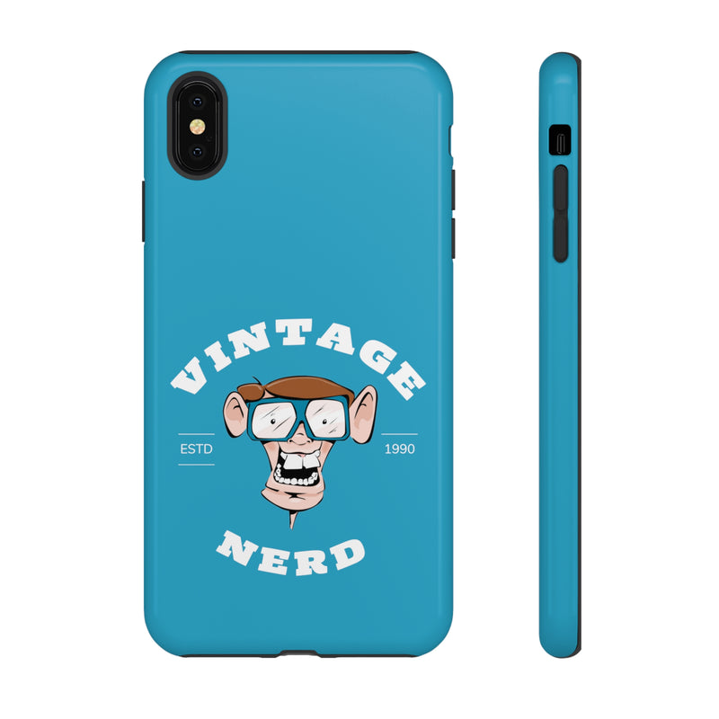 VINTAGE NERD-Tough Phone Cases - Fits Most Phone Sizes!! (TURQUOISE)