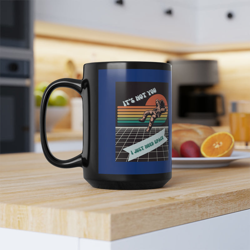 I NEED SPACE -Big Mug, 15oz (ROYAL BLUE)