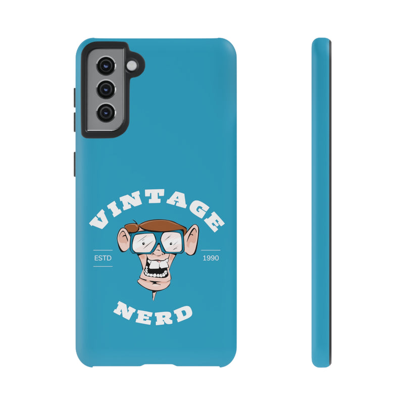 VINTAGE NERD-Tough Phone Cases - Fits Most Phone Sizes!! (TURQUOISE)