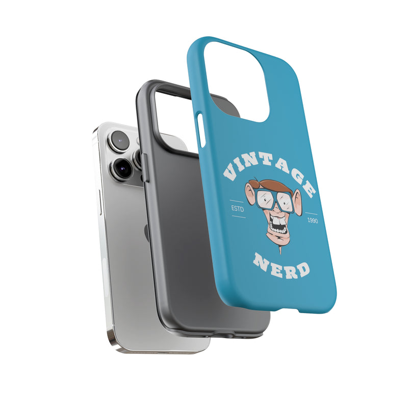 VINTAGE NERD-Tough Phone Cases - Fits Most Phone Sizes!! (TURQUOISE)