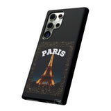 PARIS AT NIGHT- Tough Phone Cases - Fits Most Phone Sizes!! (BLACK)