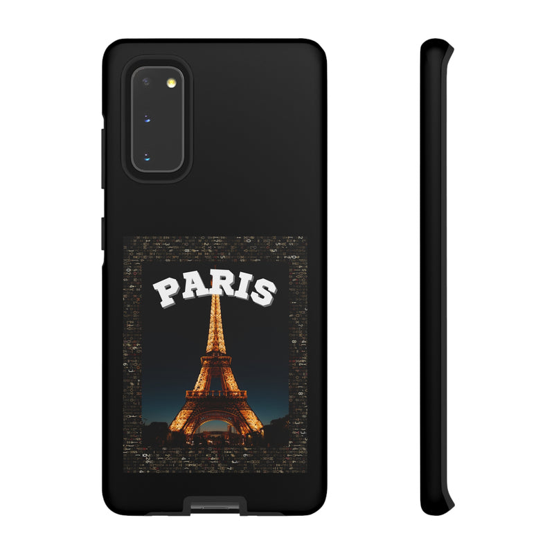 PARIS AT NIGHT- Tough Phone Cases - Fits Most Phone Sizes!! (BLACK)