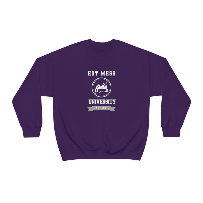 HOT MESS UNIVERSITY- Unisex Heavy Blend Crewneck Sweatshirt (VARIETY OF COLORS)