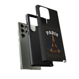 PARIS AT NIGHT- Tough Phone Cases - Fits Most Phone Sizes!! (BLACK)