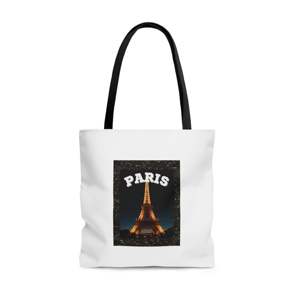 Paris At Night- AOP Tote Bag (WHITE)