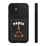 PARIS AT NIGHT- Tough Phone Cases - Fits Most Phone Sizes!! (BLACK)