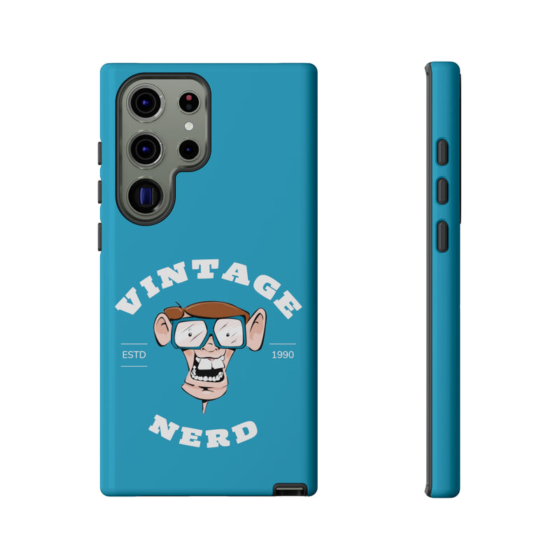 VINTAGE NERD-Tough Phone Cases - Fits Most Phone Sizes!! (TURQUOISE)