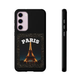 PARIS AT NIGHT- Tough Phone Cases - Fits Most Phone Sizes!! (BLACK)