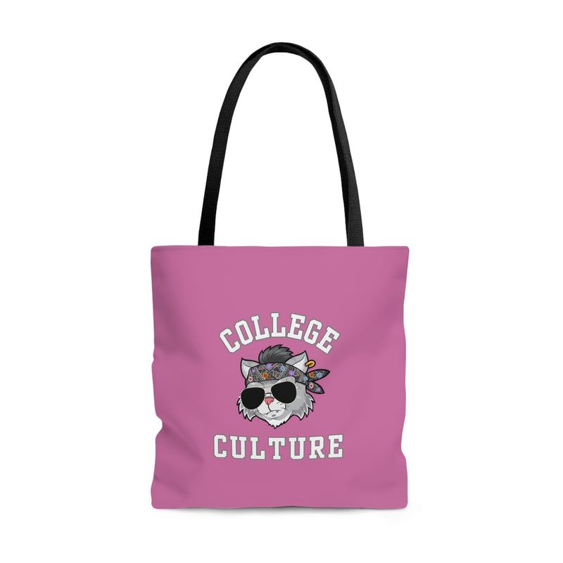 COLLEGE CULTURE- AOP Tote Bag (PINK)