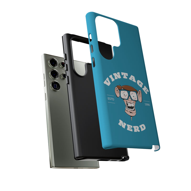 VINTAGE NERD-Tough Phone Cases - Fits Most Phone Sizes!! (TURQUOISE)