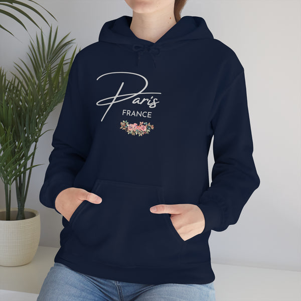 PARIS FLOWERS- Unisex Heavy Blend Hooded Sweatshirt (VARIETY OF COLORS)