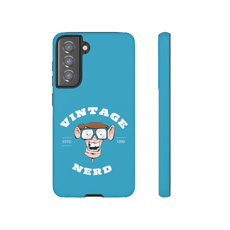 VINTAGE NERD-Tough Phone Cases - Fits Most Phone Sizes!! (TURQUOISE)