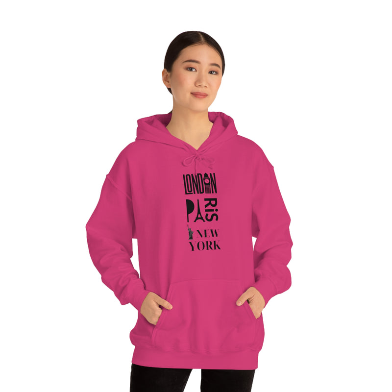 London Paris NY- Unisex Heavy Blend Hooded Sweatshirt (VARIETY OF COLORS)