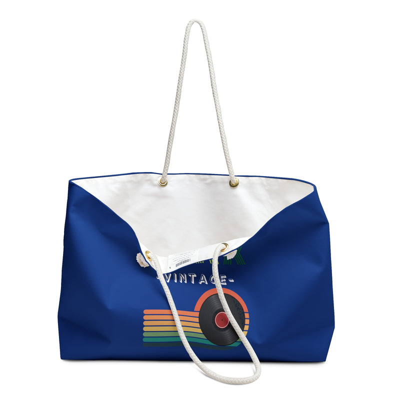 NEW YORK VINTAGE- Weekender Bag (BLUE)