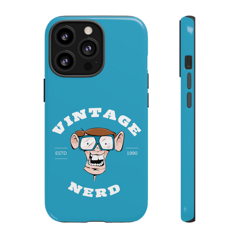 VINTAGE NERD-Tough Phone Cases - Fits Most Phone Sizes!! (TURQUOISE)