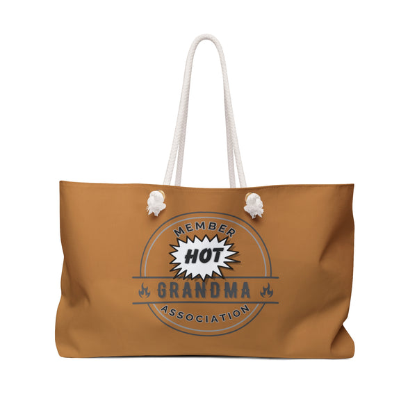 HOT GRANDMA ASSOCIATION- Weekender Bag (LIGHT BROWN)