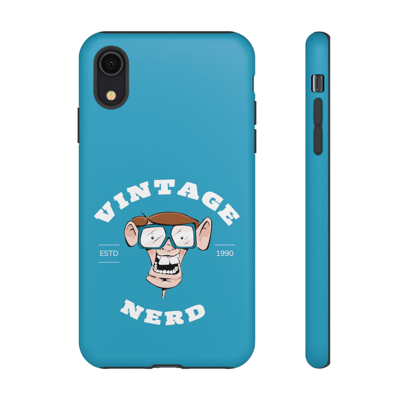 VINTAGE NERD-Tough Phone Cases - Fits Most Phone Sizes!! (TURQUOISE)