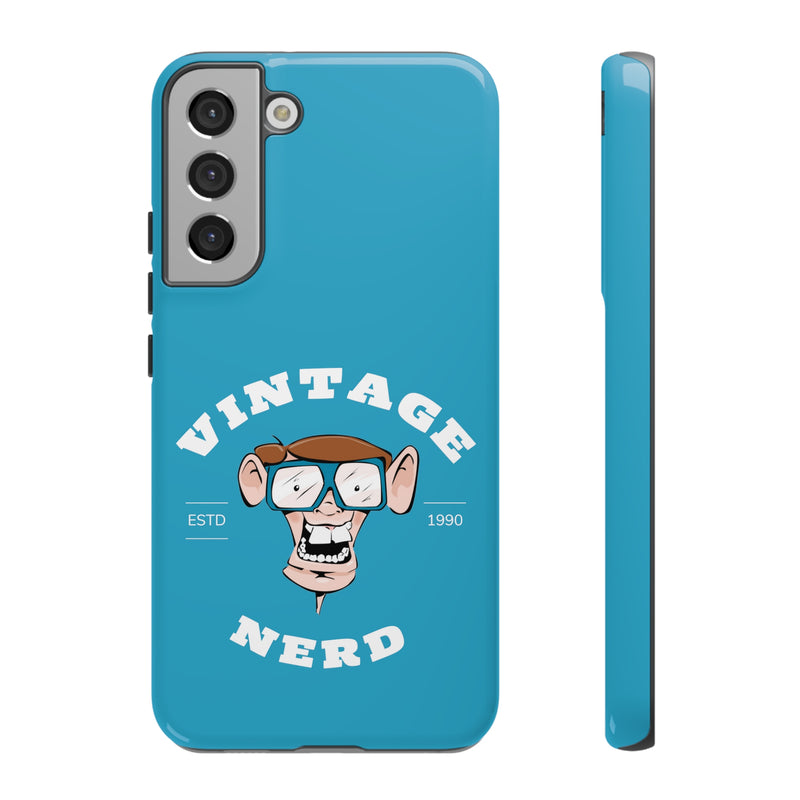 VINTAGE NERD-Tough Phone Cases - Fits Most Phone Sizes!! (TURQUOISE)