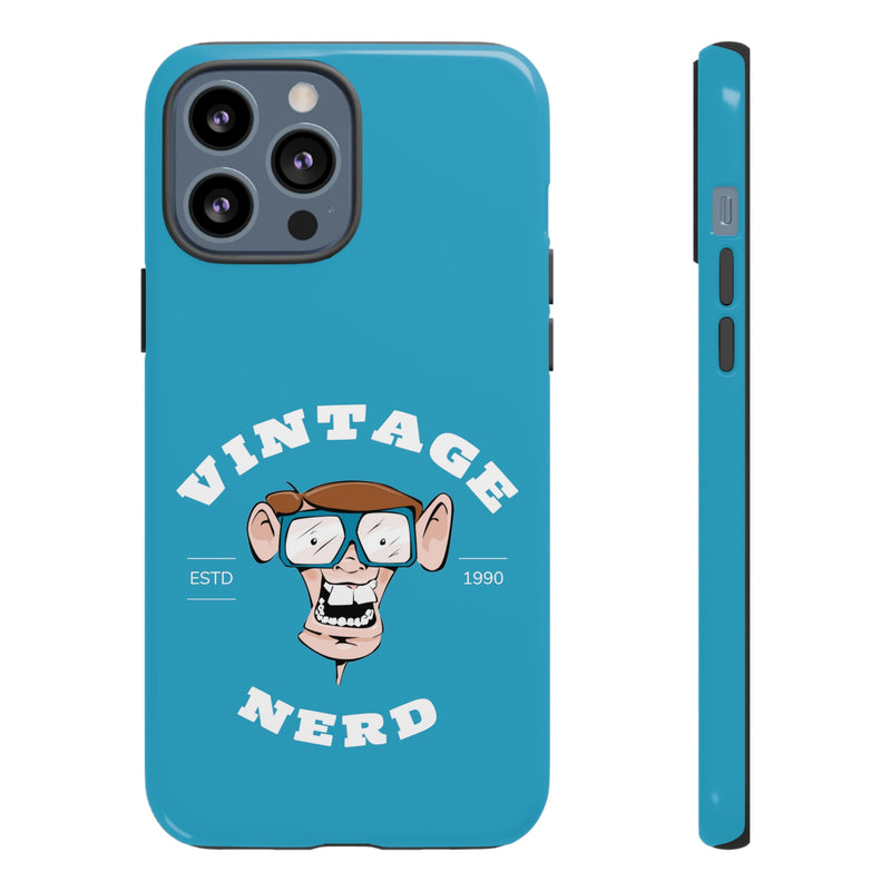 VINTAGE NERD-Tough Phone Cases - Fits Most Phone Sizes!! (TURQUOISE)