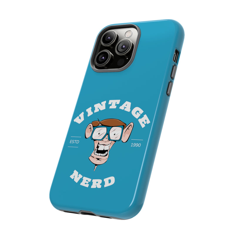 VINTAGE NERD-Tough Phone Cases - Fits Most Phone Sizes!! (TURQUOISE)