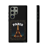 PARIS AT NIGHT- Tough Phone Cases - Fits Most Phone Sizes!! (BLACK)