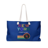 NEW YORK VINTAGE- Weekender Bag (BLUE)