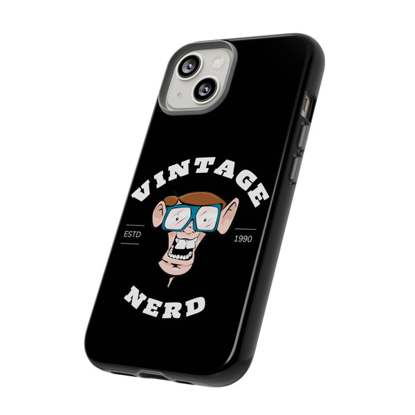 VINTAGE NERD-Tough Phone Cases - Fits Most Phone Sizes!! (BLACK)