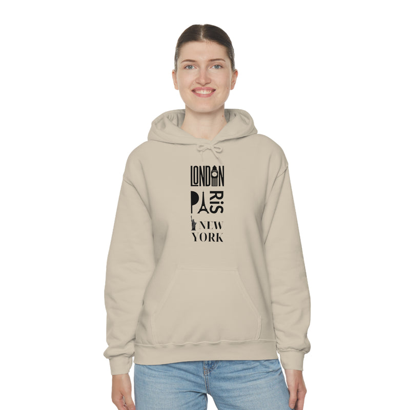 London Paris NY- Unisex Heavy Blend Hooded Sweatshirt (VARIETY OF COLORS)