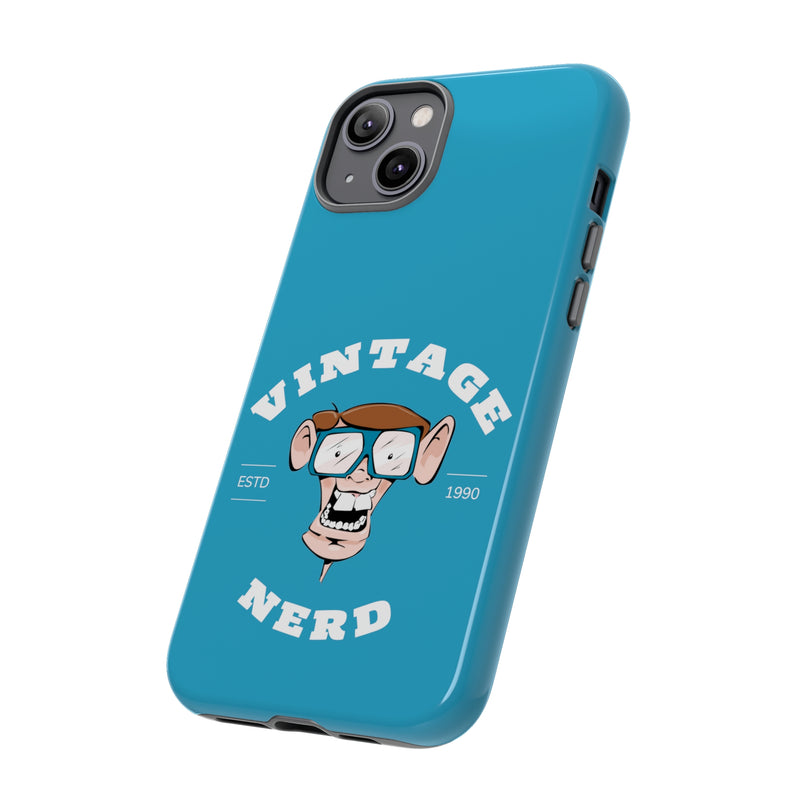 VINTAGE NERD-Tough Phone Cases - Fits Most Phone Sizes!! (TURQUOISE)