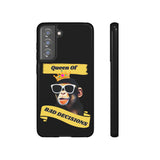 QUEEN OF BAD DECISIONS -Tough Phone Cases - Fits Most Phone Sizes!!  (BLACK)