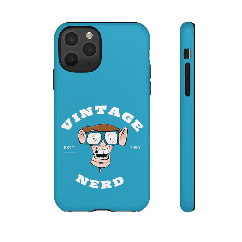 VINTAGE NERD-Tough Phone Cases - Fits Most Phone Sizes!! (TURQUOISE)