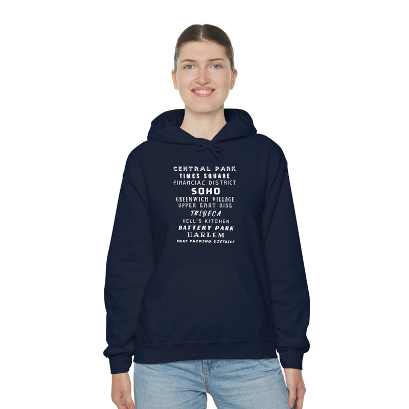 New York Neighborhoods -Unisex Heavy Blend Hooded Sweatshirt (VARIETY OF COLORS)