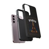 PARIS AT NIGHT- Tough Phone Cases - Fits Most Phone Sizes!! (BLACK)