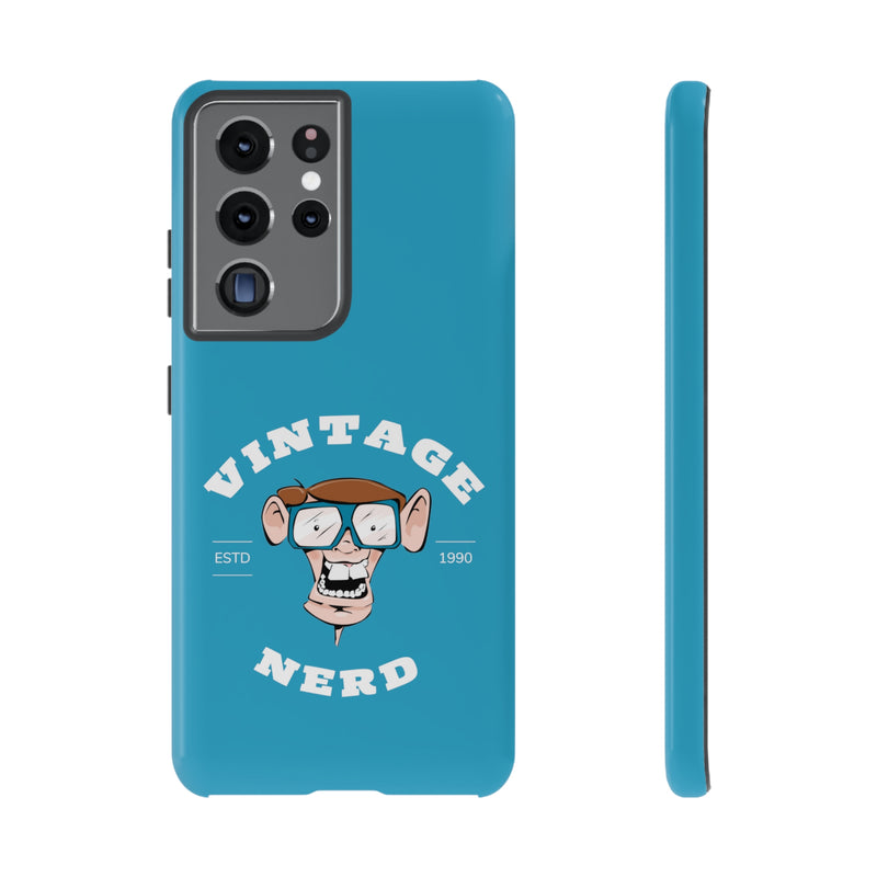 VINTAGE NERD-Tough Phone Cases - Fits Most Phone Sizes!! (TURQUOISE)