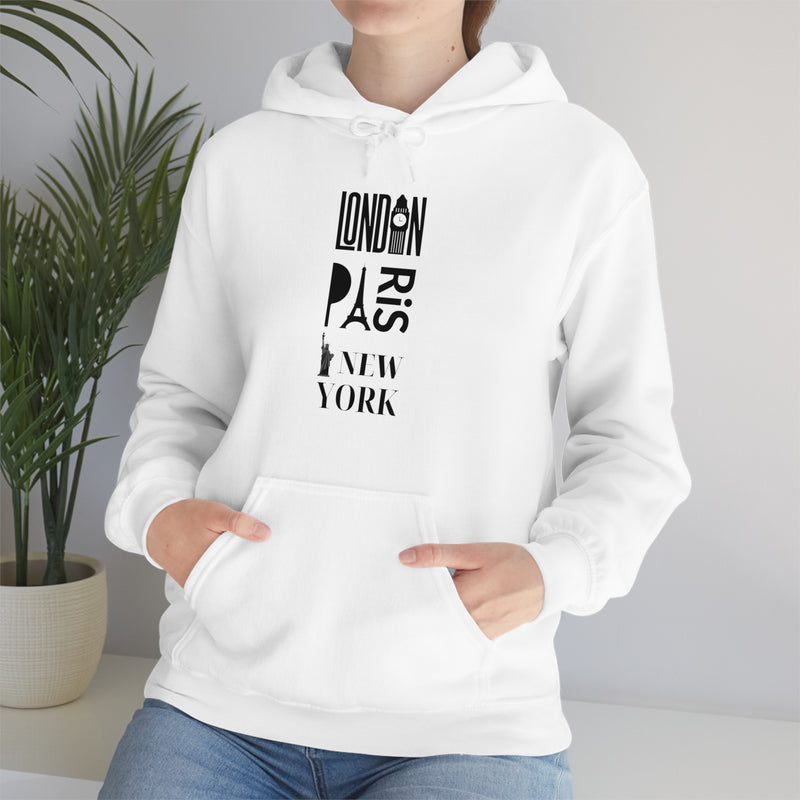 London Paris NY- Unisex Heavy Blend Hooded Sweatshirt (VARIETY OF COLORS)