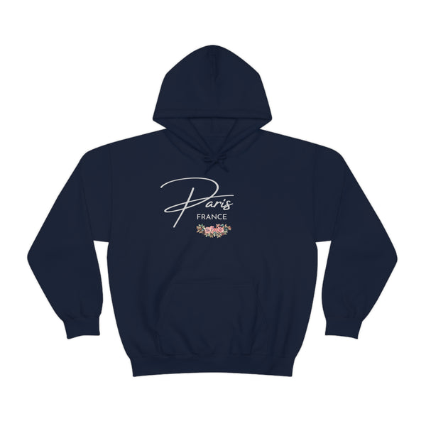 PARIS FLOWERS- Unisex Heavy Blend Hooded Sweatshirt (VARIETY OF COLORS)