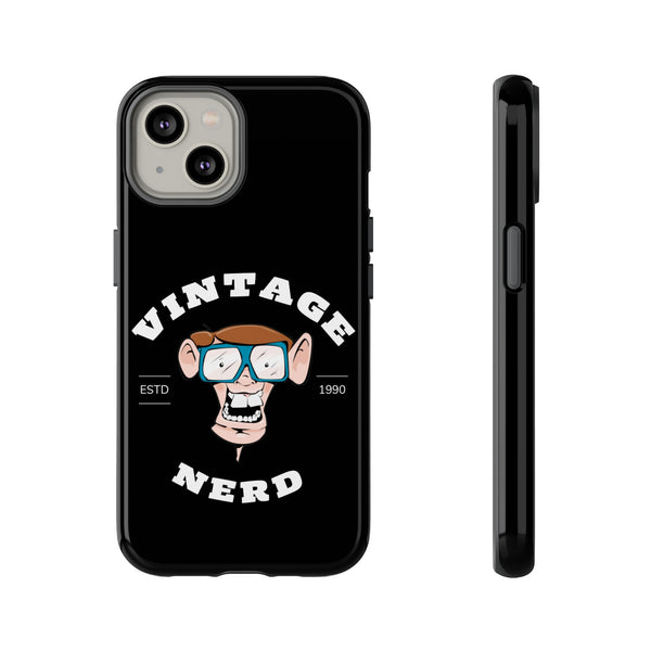 VINTAGE NERD-Tough Phone Cases - Fits Most Phone Sizes!! (BLACK)